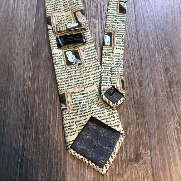 Fox & Chave University of Oxford Bodleian Library Mens Silk Tie - Picture 4 of 5